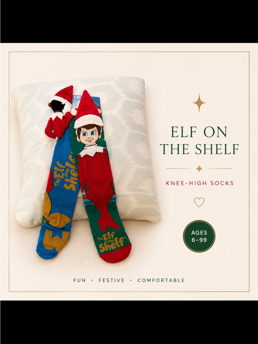 Santaverse Elf on the Shelf Knee-High Socks. New